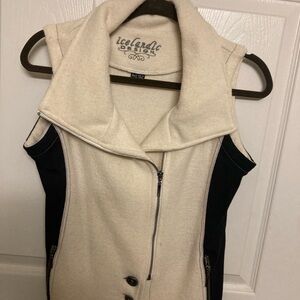 Icelandic Design Cream and Black Women's Vest